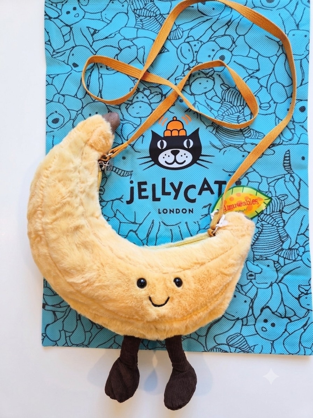 Jellycat Yellow Banana Crossbody Bag for Kids